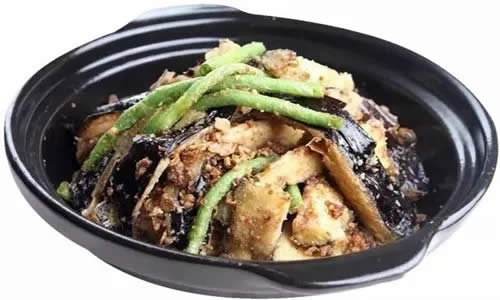 【家常菜】肉松鵝肝茄子煲