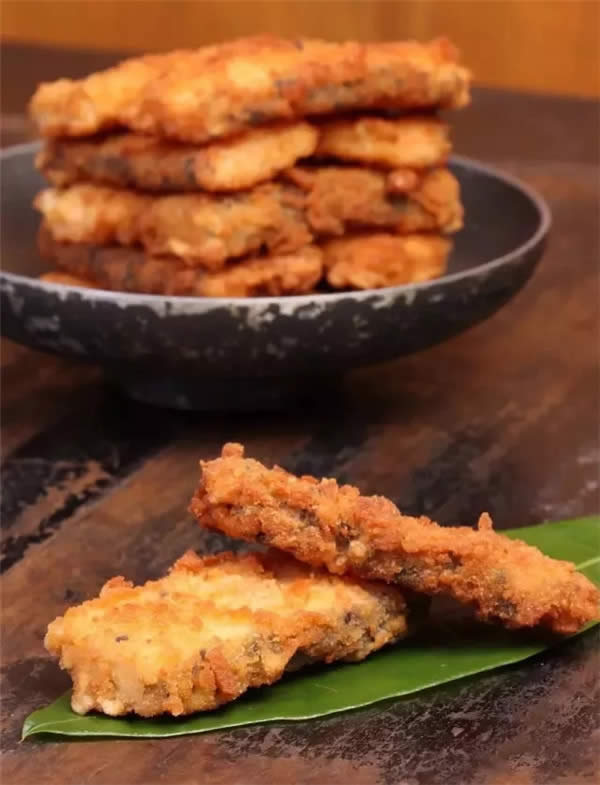 【年菜】步步高升（酥炸云腿魚糕）