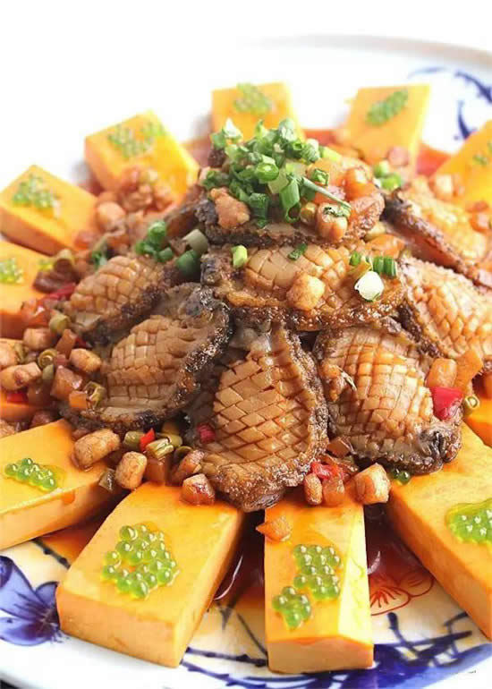 【融合菜】川味泡菜燈局金瓜干燜低溫鮮鮑
