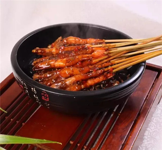 【創(chuàng)新菜】石烤蝦串