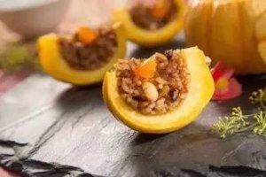 迷你南瓜釀鮑汁糯米飯