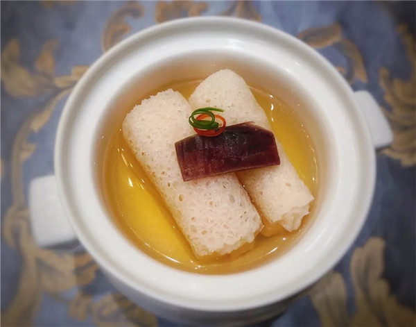 【創(chuàng)意粵菜】竹笙鮮蝦條西班牙火腿