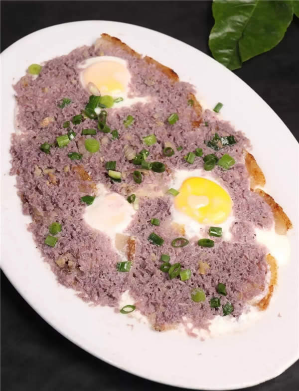 【創(chuàng)新粵菜】蝦醬蒸雞蛋燒腩