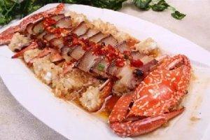 咸肉蒸花蟹