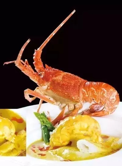 【酒樓菜】咖喱龍蝦配蘆筍野竹笙