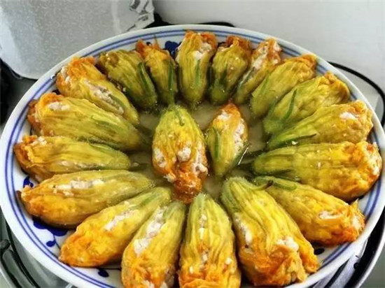 【釀菜】南瓜花釀肉