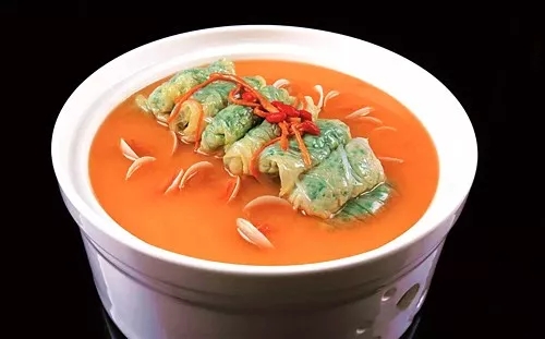 【創新菜】蝦湯薺菜包
