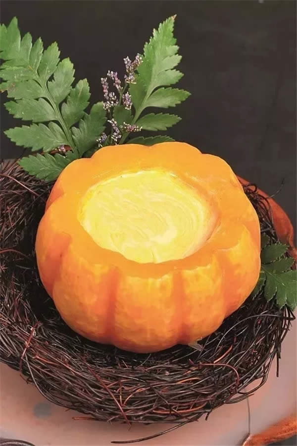 【創(chuàng)新菜】黑松露南瓜蒸溫泉蛋（圖解）