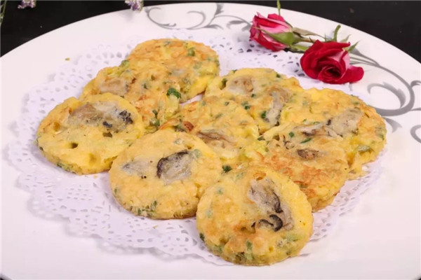 【創(chuàng)新菜】蠣黃煎槐花