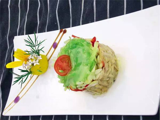 【涼菜】碧綠杏仁鮑菇絲