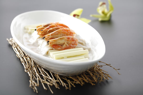 【淮揚菜】咸肉蝦干煮蒲菜
