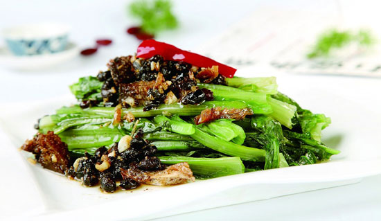 豆豉鯪魚油麥菜的做法