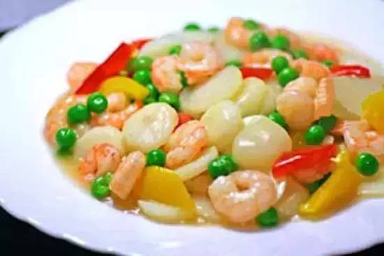 【家常菜】馬蹄炒鮮蝦