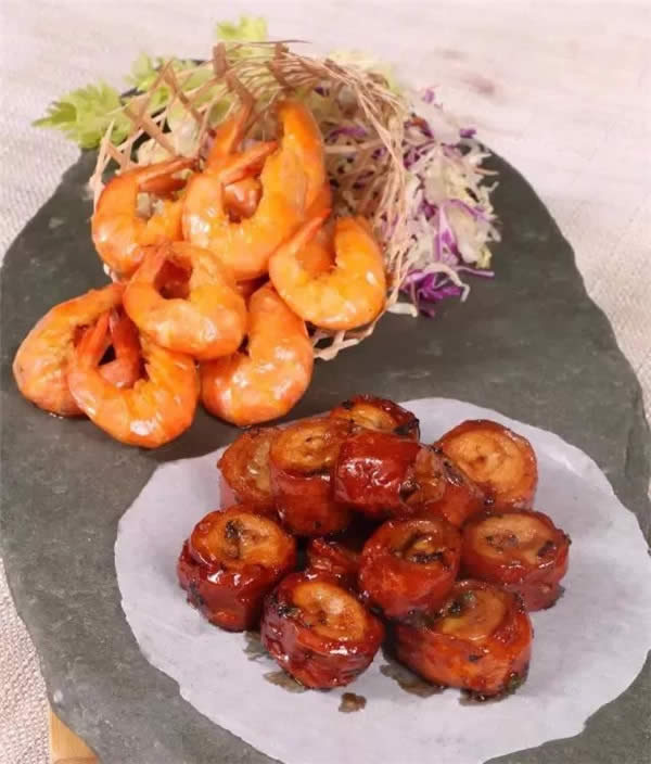 【粵菜】雙椒蝦拼好味腸頭
