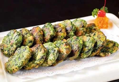 【創新菜】香煎蝦蓉野菜餅