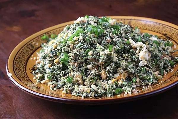 【鄉(xiāng)土菜】雞毛菜炒豆渣