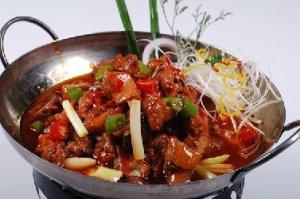 沙姜汁蔥仔兔肉