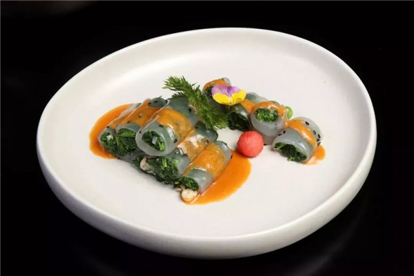 【涼菜】粉皮菠菜卷