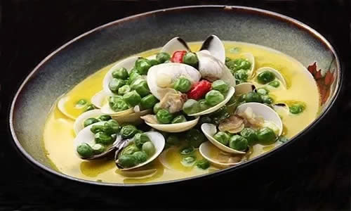 【創(chuàng)新菜】高山甜豆?fàn)F鮮貝