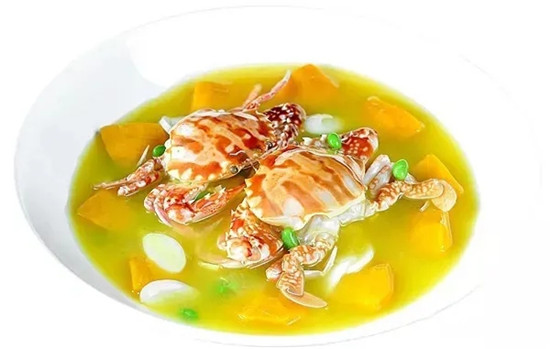 【酒樓菜】濃湯金瓜煮紅蟹