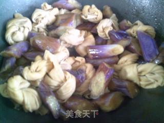 茄子燒百葉結的做法步驟：11