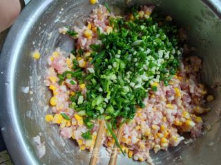 玉米餃子餡的做法步驟：11