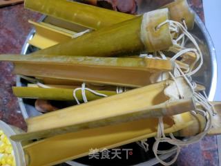 玉米香菇腸（竹筒版）的做法步驟：1