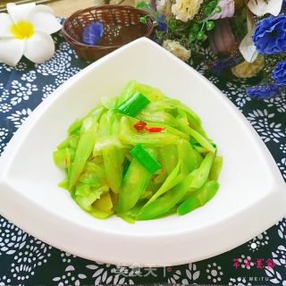 素炒萵筍的做法步驟：7