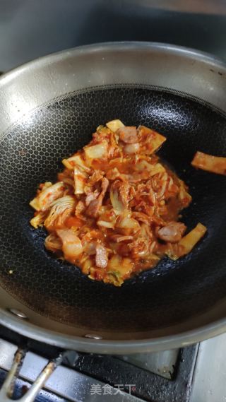 泡菜培根芝士炒飯的做法步驟：7