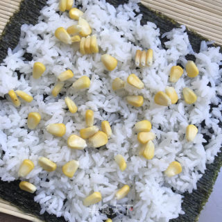 玉米火腿紫菜包飯的做法步驟：7