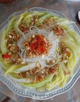 蒜蓉粉絲娃娃菜—白菜做出海鮮味的做法步驟：6