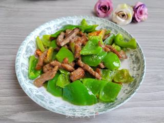青椒炒牛柳的做法步驟：5