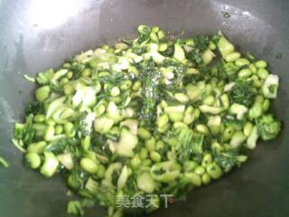 毛豆炒手捏菜的做法步驟：11