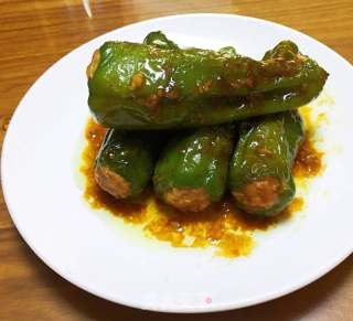青椒釀肉的做法步驟：13