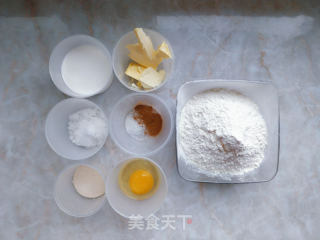 肉桂扭結卷的做法步驟：1