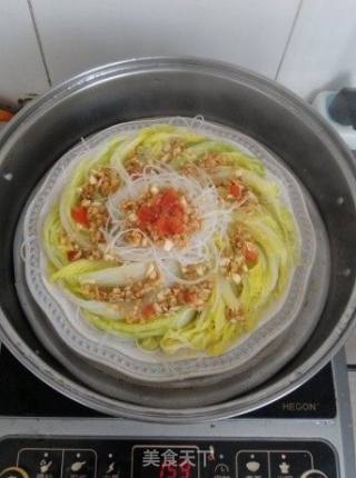 蒜蓉粉絲娃娃菜—白菜做出海鮮味的做法步驟：7