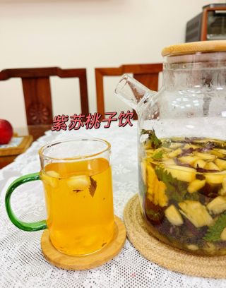 消食清口氣的紫蘇桃子飲的做法步驟：3
