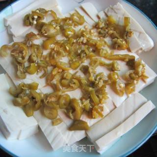 酸辣椒蒸豆腐的做法步驟：4