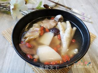 山藥雞腳響螺湯的做法步驟：12
