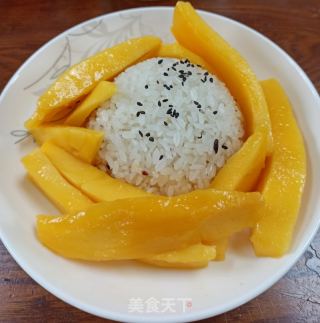 椰汁芒果糯米飯的做法步驟：7