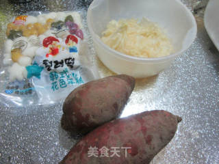 銀耳紅薯花色年糕的做法步驟：1