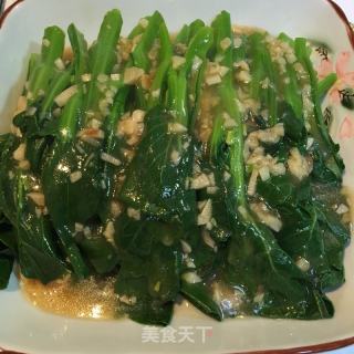蒜蓉澆汁菜芯的做法步驟：10
