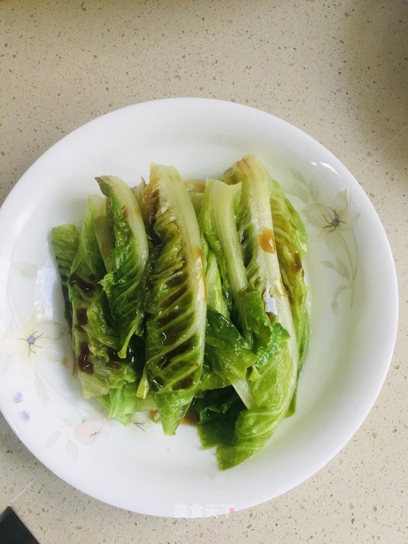 蒸魚豉油淋生菜的做法
