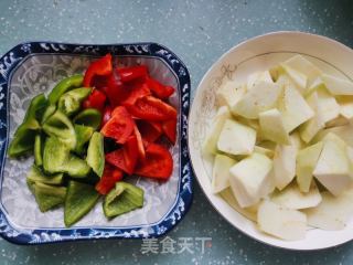 少油版地三鮮的做法步驟：1
