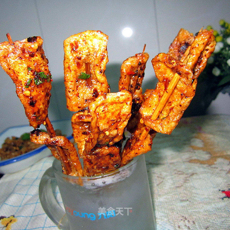 孩子們喜歡的----口口香豆腐串----微波爐美食的做法