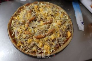 金槍魚臘腸粗糧披薩的做法步驟：17