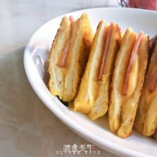 火腿西多士的做法步驟：13