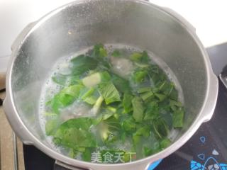 皮蛋瘦肉青菜粥的做法步驟：8
