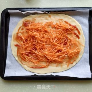 火腿蔬菜披薩的做法步驟：12