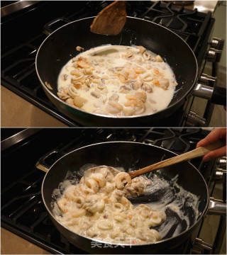 Double-Down芝士海鮮焗飯的做法步驟：8